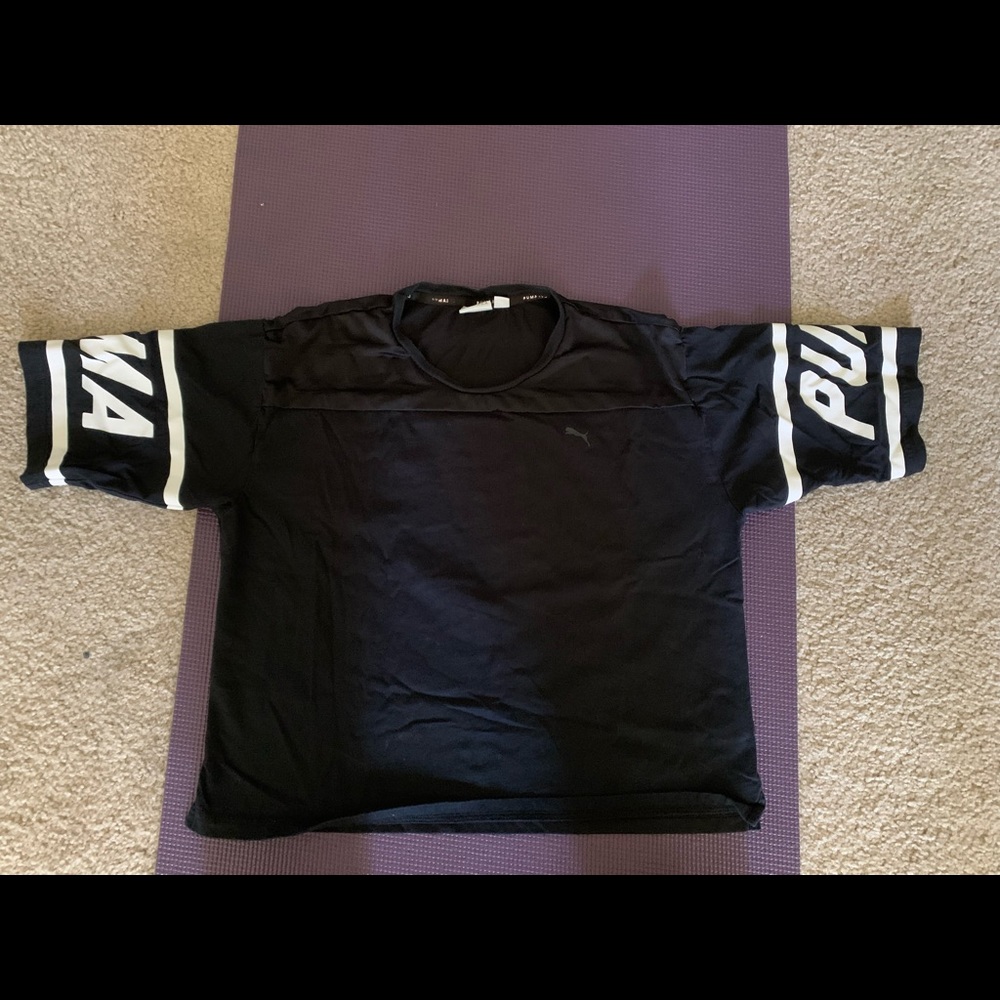 Black White Puma Crop T-shirt size S